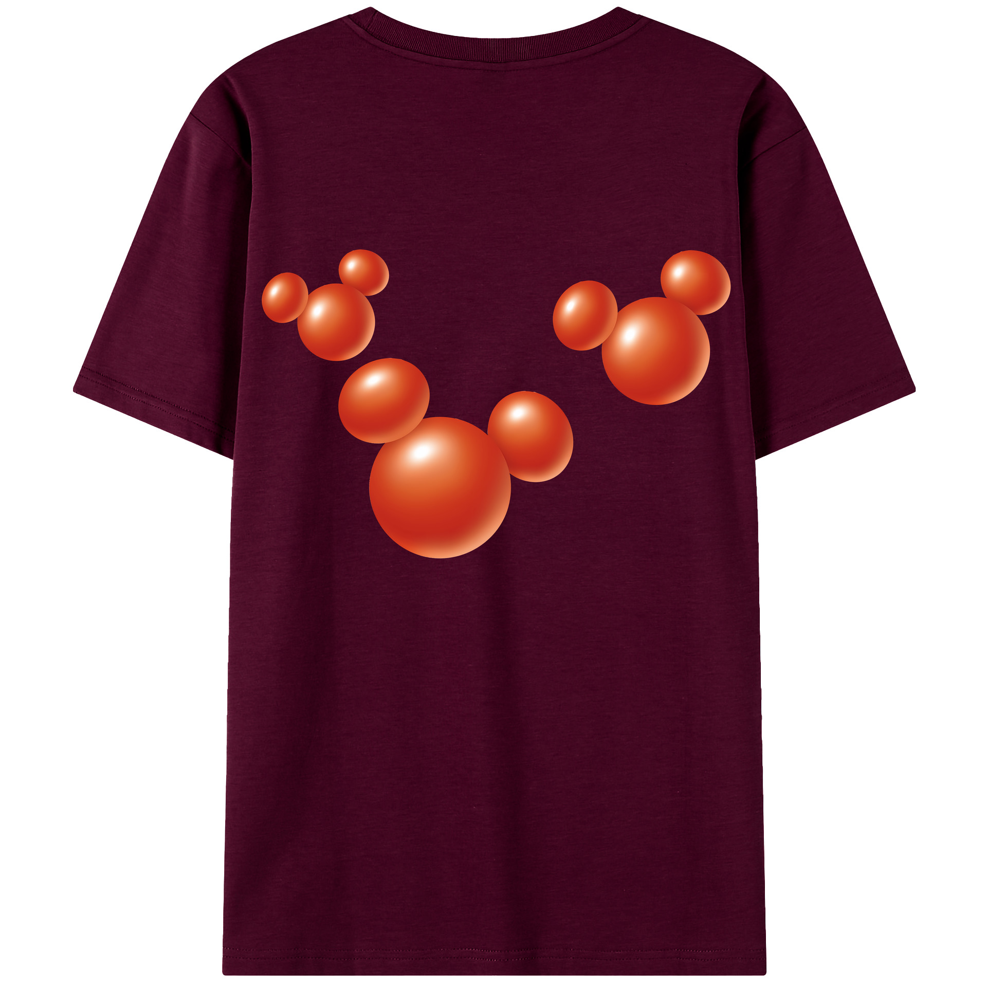 ミッキーマウス Mickey Mouse レディース半袖Tシャツ(バックプリント)